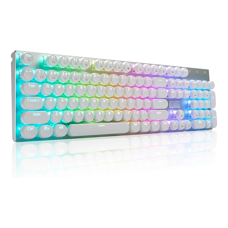 104 пернелер Сымды жазу машинкасының механикалық RGB пернетақтасы