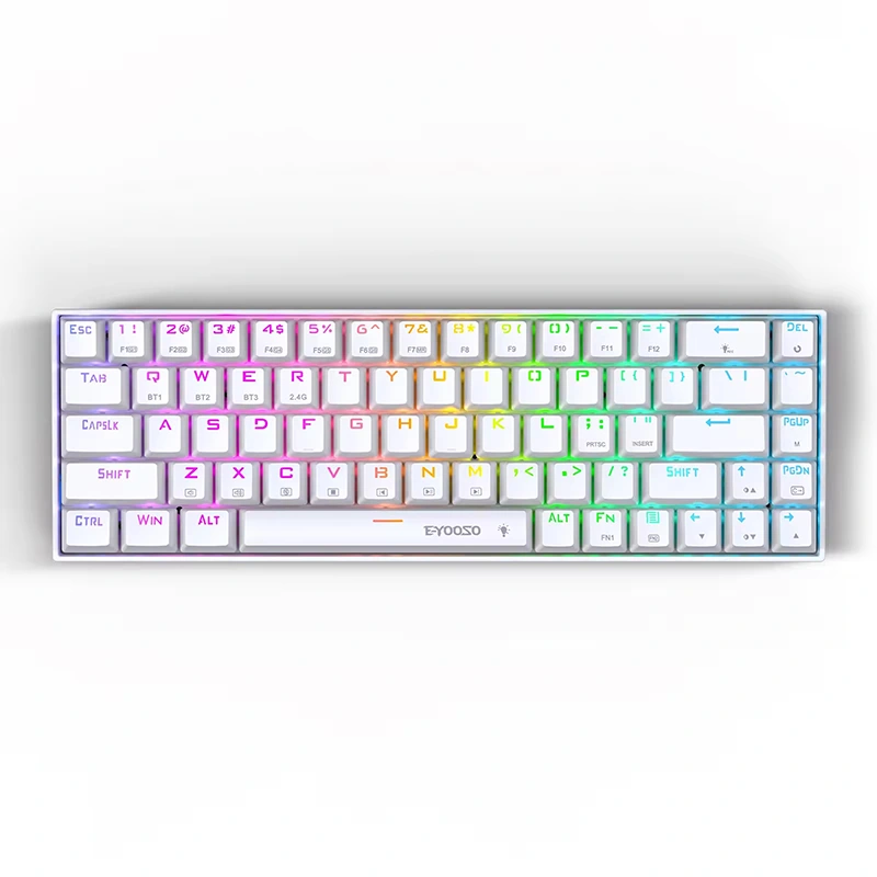 68 перне RGB сымсыз BT 2,4 ГГц механикалық ойын пернетақтасы