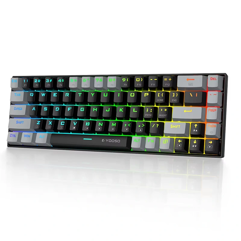 68 пернелер RGB сымды механикалық ойын пернетақтасы