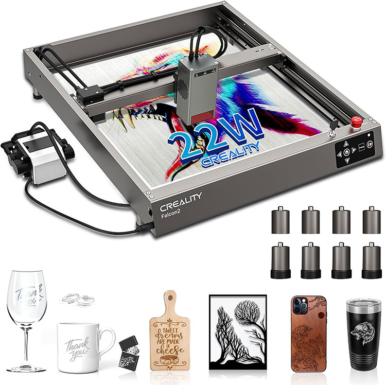 Falcon 22w шығыс лазерлік кескіш DIY Laser graver
